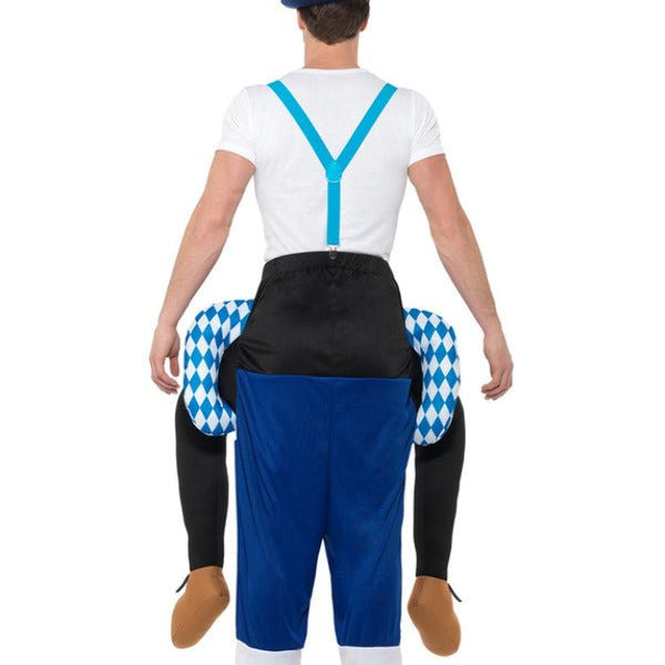 Piggyback Bavarian Costume, Blue - Adult Weekender