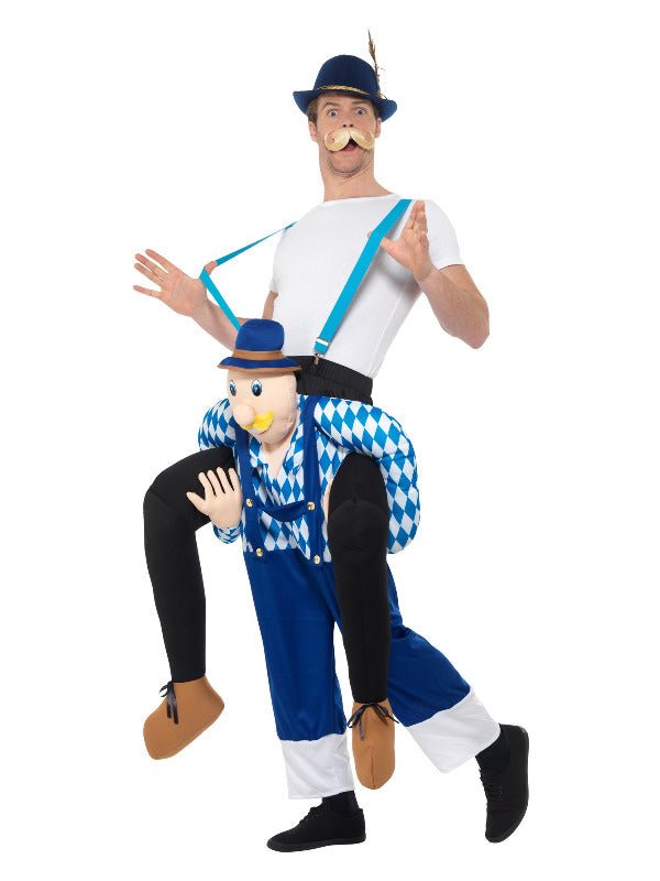 Piggyback Bavarian Costume, Blue - Adult Weekender