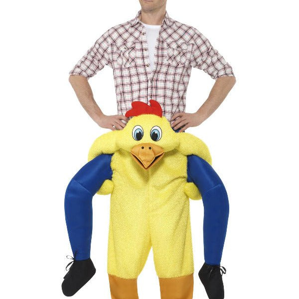 Piggyback Chicken Costume, Yellow - Adult Weekender