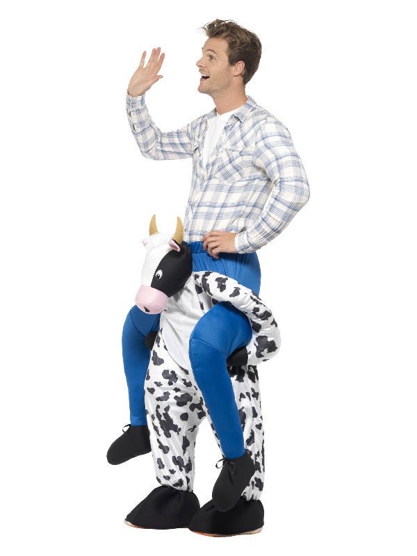 Piggyback Cow Costume, Black - Adult Weekender