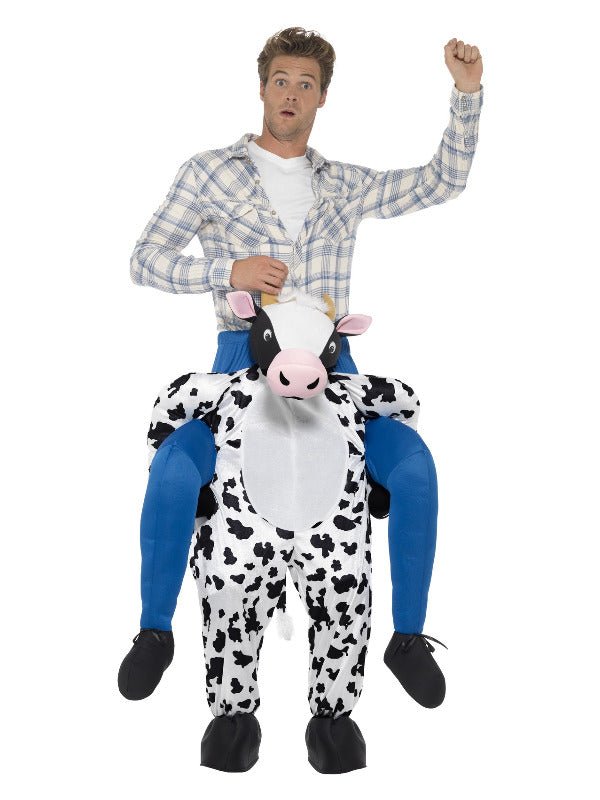 Piggyback Cow Costume, Black - Adult Weekender