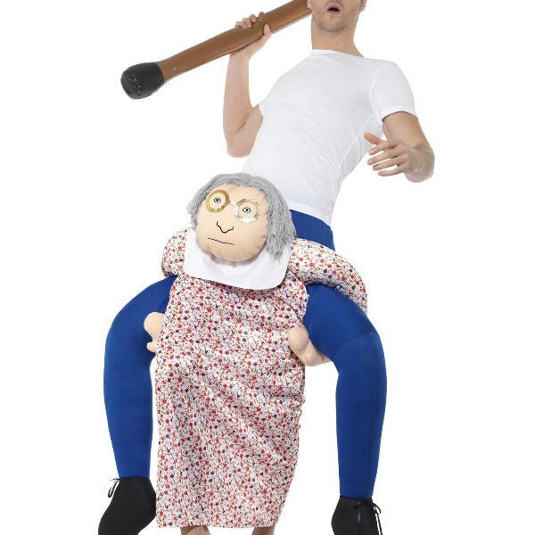 Piggyback Grandma Costume, Multi - Coloured - Adult Weekender