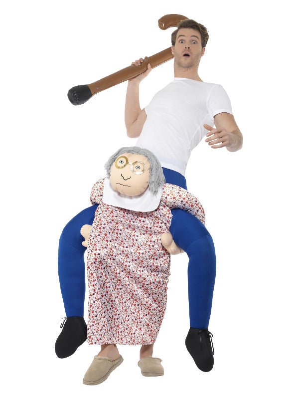 Piggyback Grandma Costume, Multi - Coloured - Adult Weekender