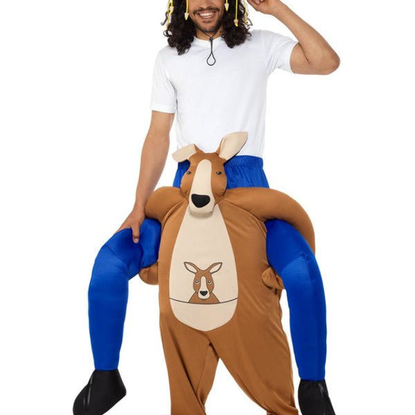 Piggyback Kangaroo Costume, Brown - Adult Weekender