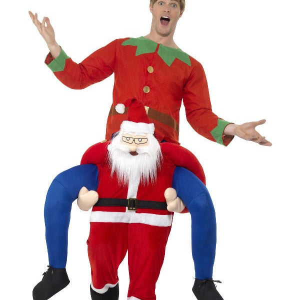 Piggyback Santa Costume, Red - Adult Weekender