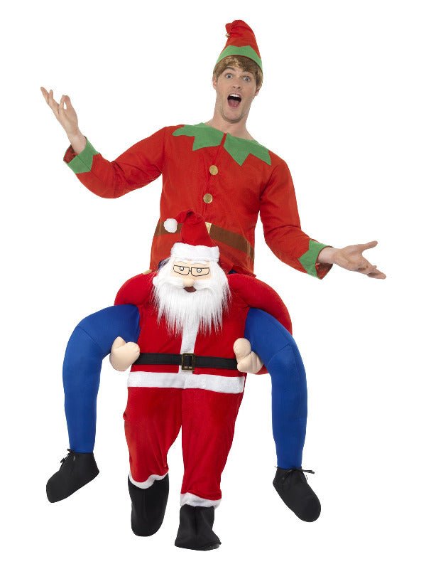 Piggyback Santa Costume, Red - Adult Weekender