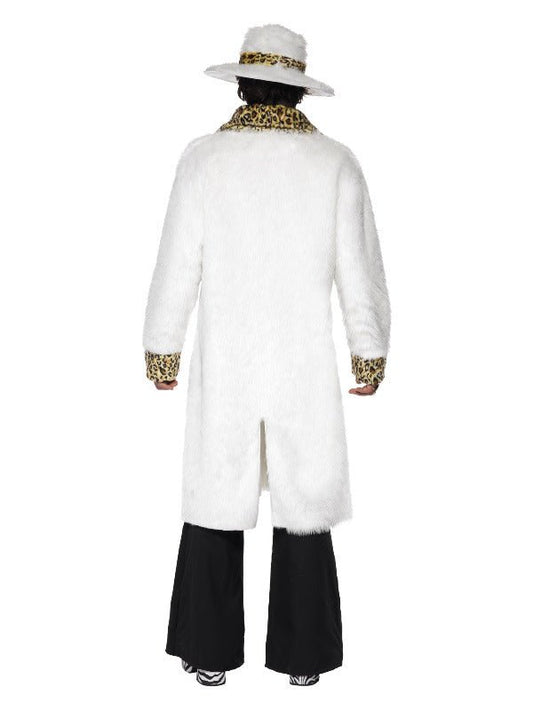 Pimp Costume, White and Leopard Skin, White - Adult Weekender