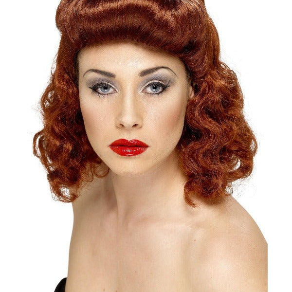 Pin Up Girl Wig, Auburn - Adult Weekender