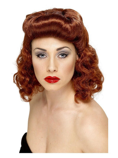 Pin Up Girl Wig, Auburn - Adult Weekender