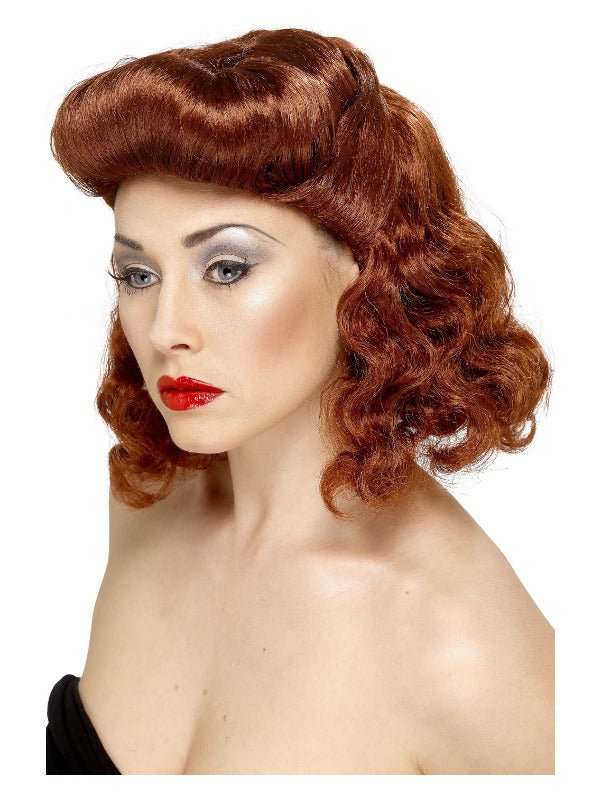 Pin Up Girl Wig, Auburn - Adult Weekender