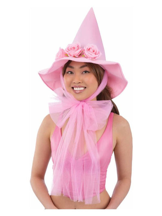 Pink Floral Good Witch Hat - Adult Weekender