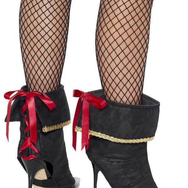 Pirate Boot Covers, Black - Adult Weekender