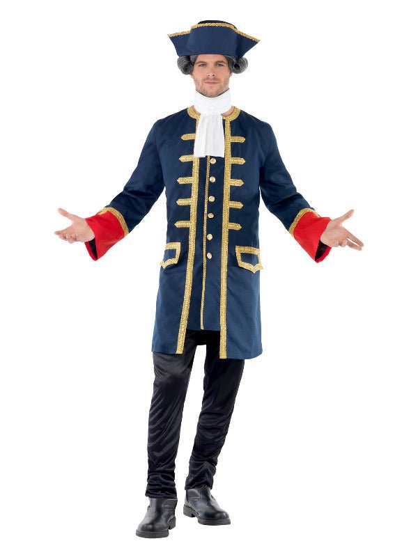 Pirate Commander Costume, Blue - Adult Weekender
