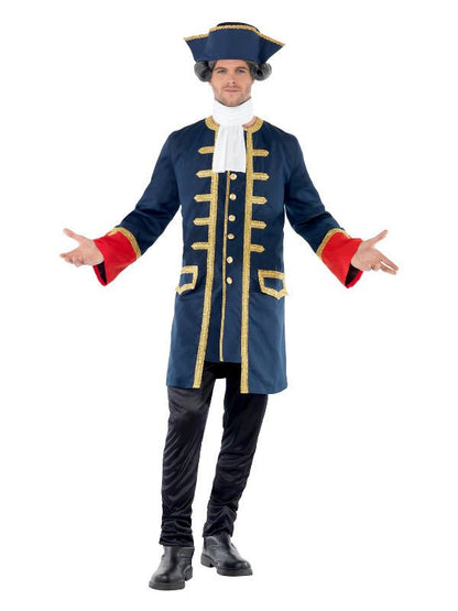Pirate Commander Costume, Blue - Adult Weekender