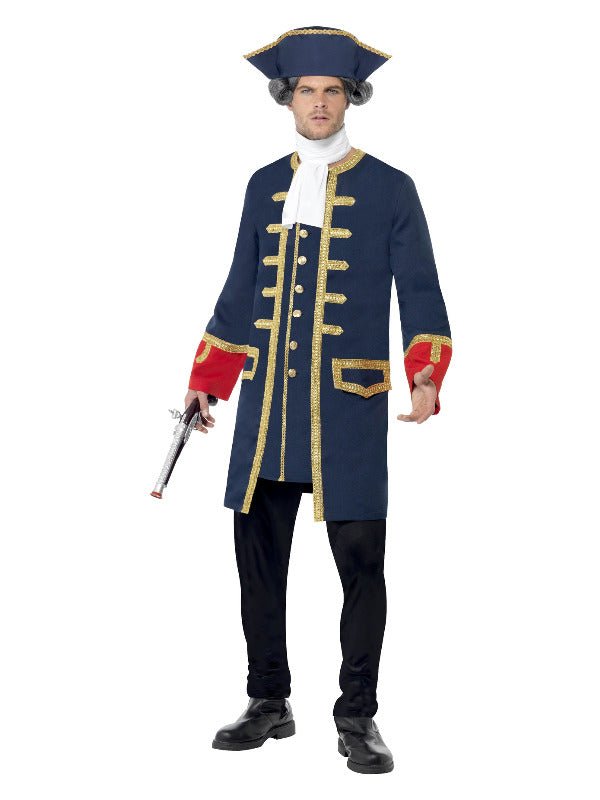 Pirate Commander Costume, Blue - Adult Weekender