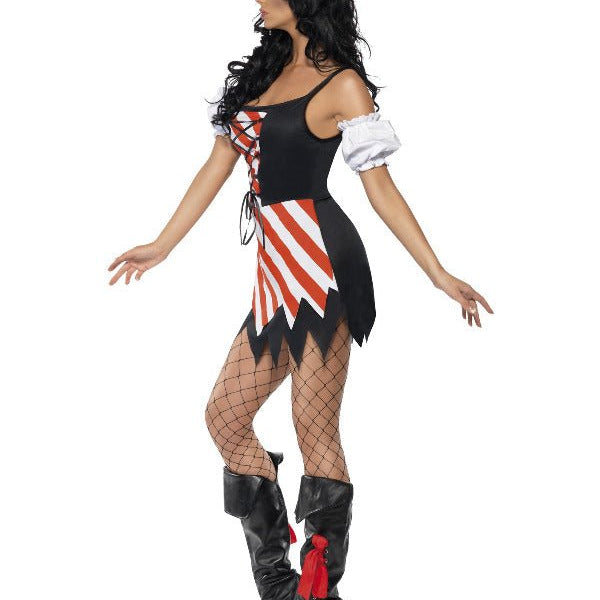 Pirate Costume, Red & White - Adult Weekender