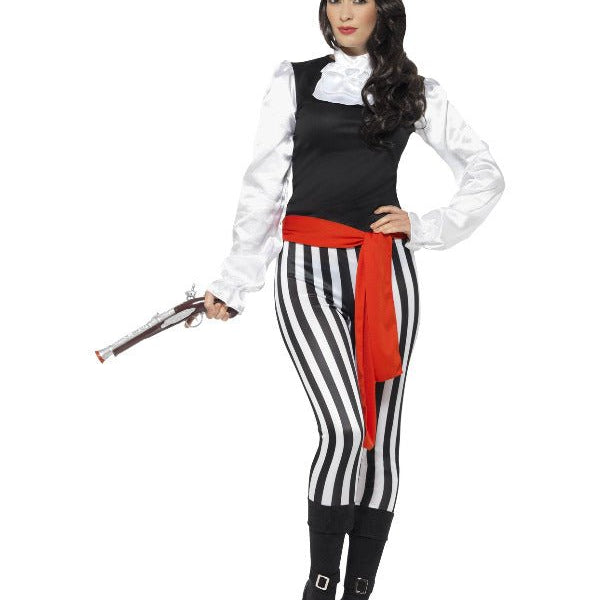 Pirate Lady Costume, with Top, Black - Adult Weekender