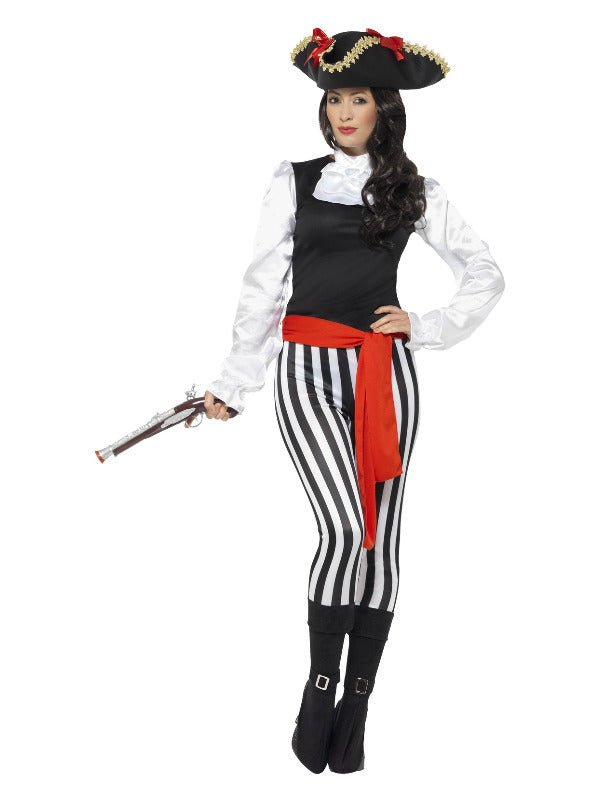 Pirate Lady Costume, with Top, Black - Adult Weekender