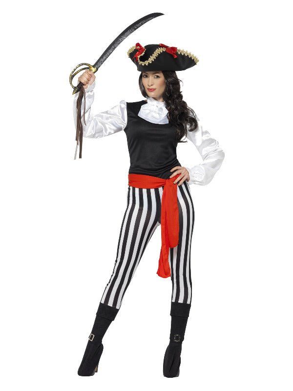 Pirate Lady Costume, with Top, Black - Adult Weekender