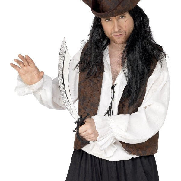 Pirate Sword, 50cm / 20in, Silver - Adult Weekender