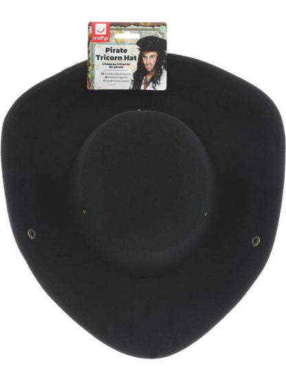 Pirate Tricorn Hat, Black - Adult Weekender
