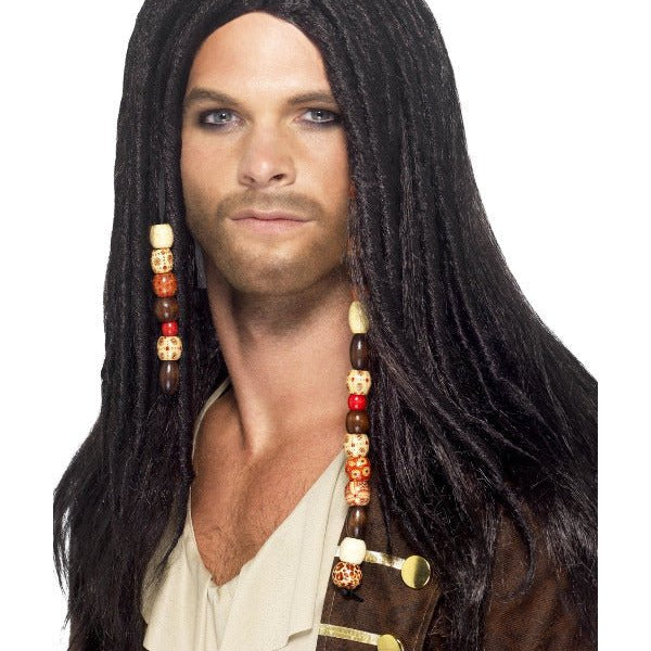 Pirate Wig, Black - Adult Weekender