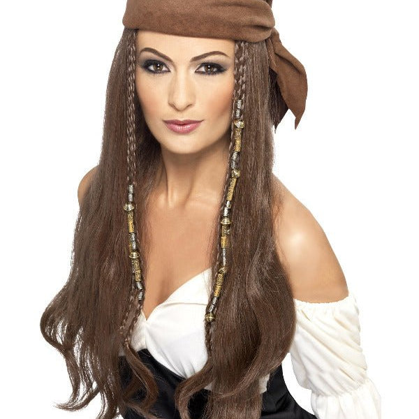 Pirate Wig, Brown - Adult Weekender
