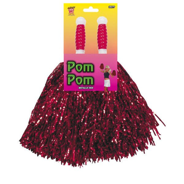 Pom Poms Metallic, Red - Adult Weekender