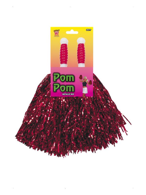 Pom Poms Metallic, Red - Adult Weekender