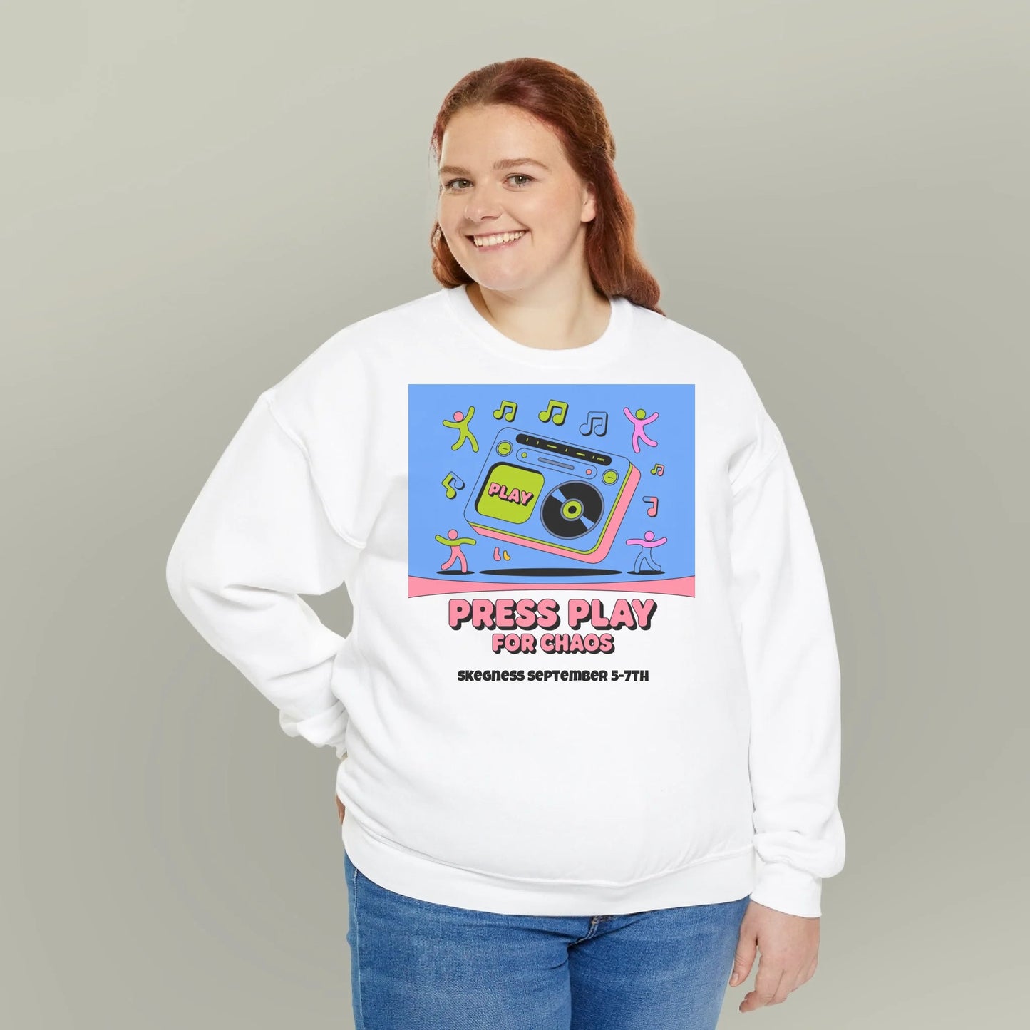 Press Play for Chaos - Adult Weekender Front and Back Personalised Unisex Heavy T-Shirt or Hoodie - 90s - Adult Weekender