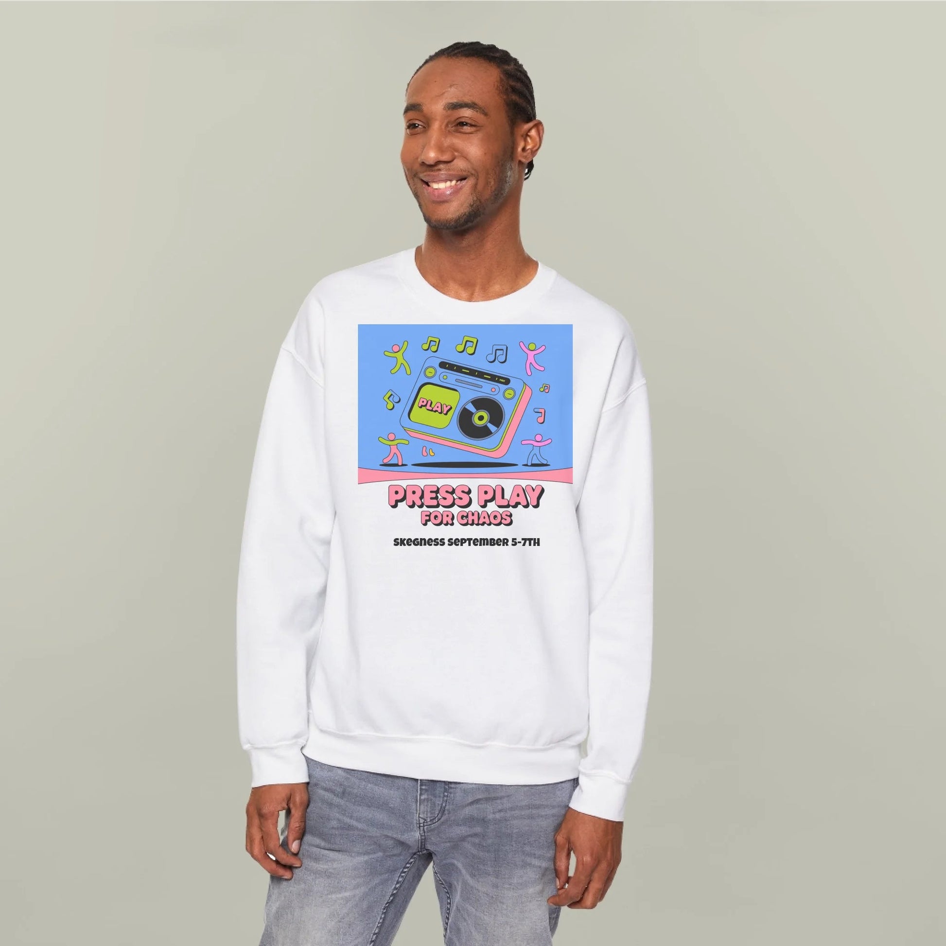 Press Play for Chaos - Adult Weekender Front and Back Personalised Unisex Heavy T-Shirt or Hoodie - 90s - Adult Weekender