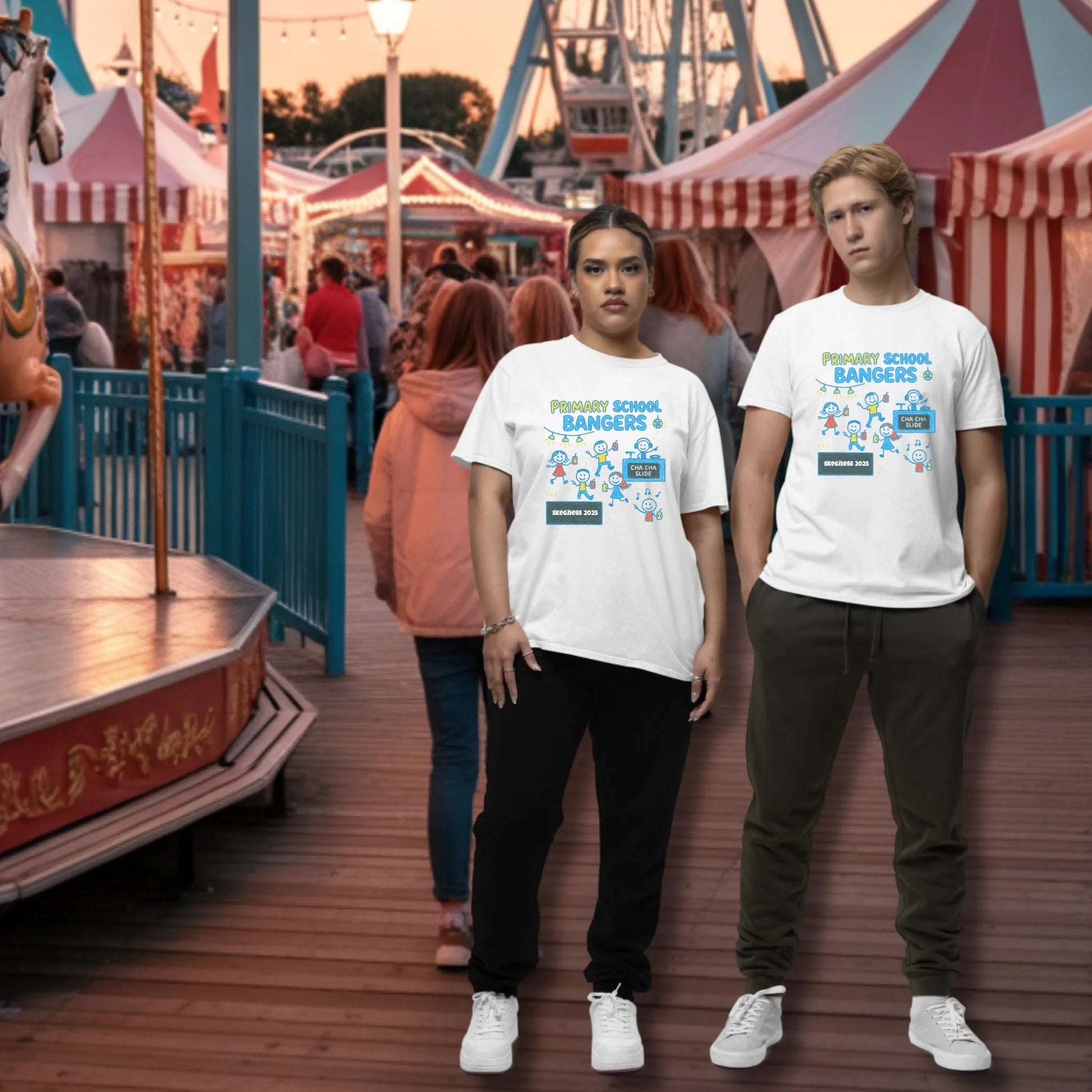 Primary School Bangers - Adult Weekender Front and Back Personalised Unisex Heavy T-Shirt Replay - Adult Weekender