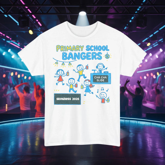 Primary School Bangers - Adult Weekender Front and Back Personalised Unisex Heavy T-Shirt Replay - Adult Weekender