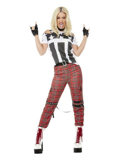 Punk Rocker Costume, Red - Adult Weekender
