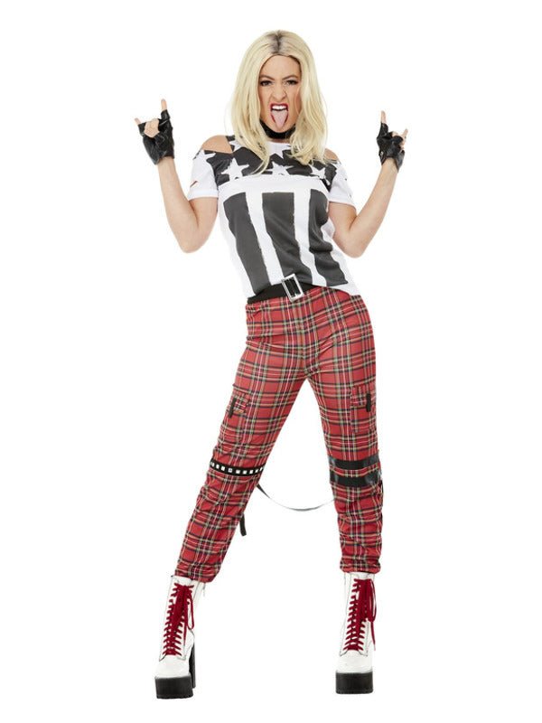 Punk Rocker Costume, Red - Adult Weekender