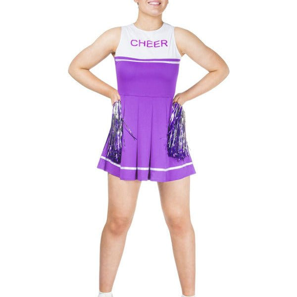 Purple Cheerleader Costume, Purple - Adult Weekender