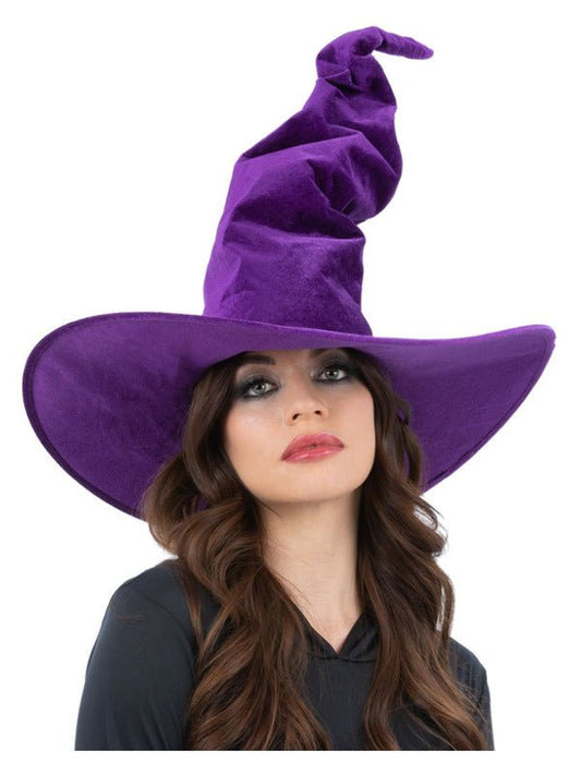 Purple Velour Witch Hat - Adult Weekender