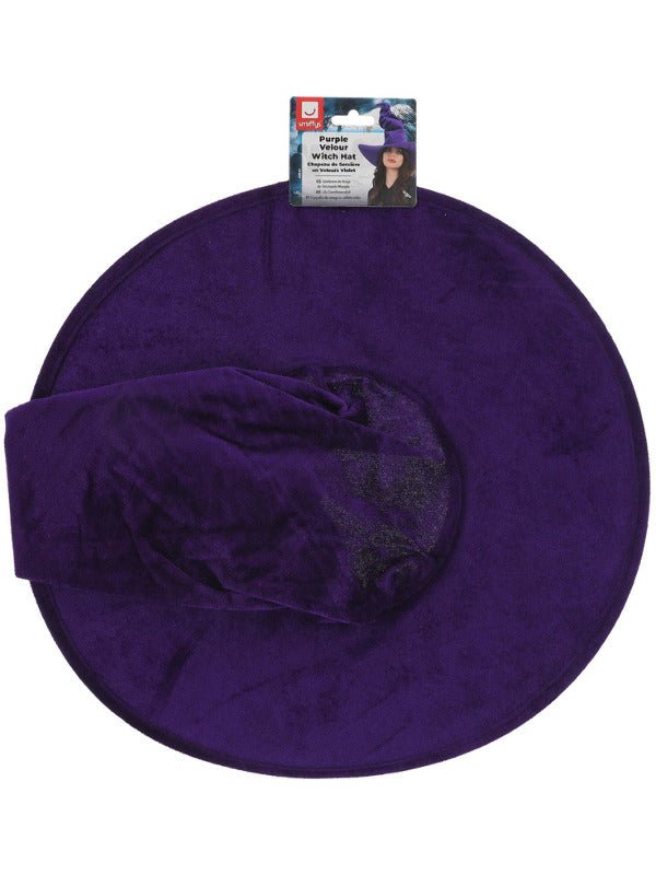 Purple Velour Witch Hat - Adult Weekender