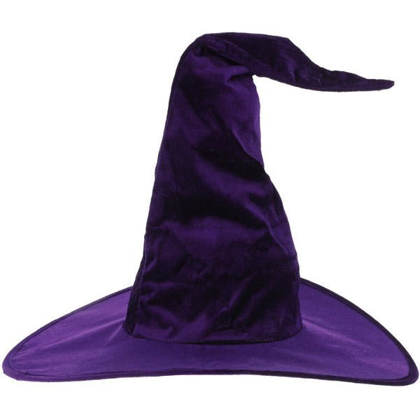 Purple Velour Witch Hat - Adult Weekender