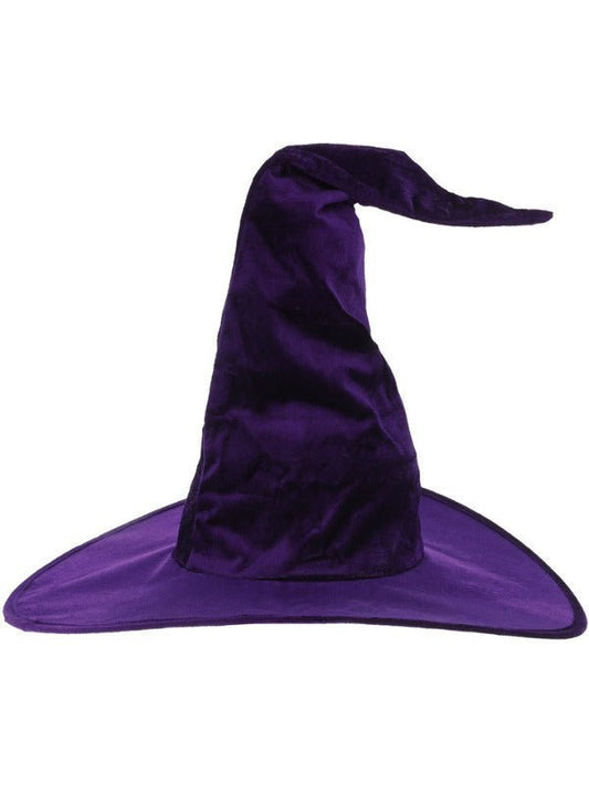 Purple Velour Witch Hat - Adult Weekender
