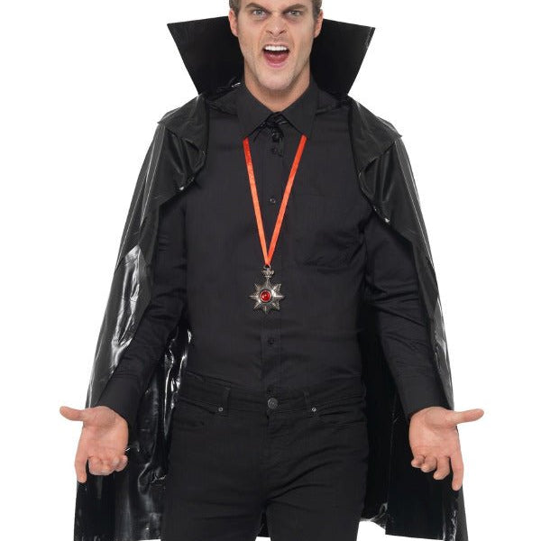 PVC Vampire Cape, Black - Adult Weekender