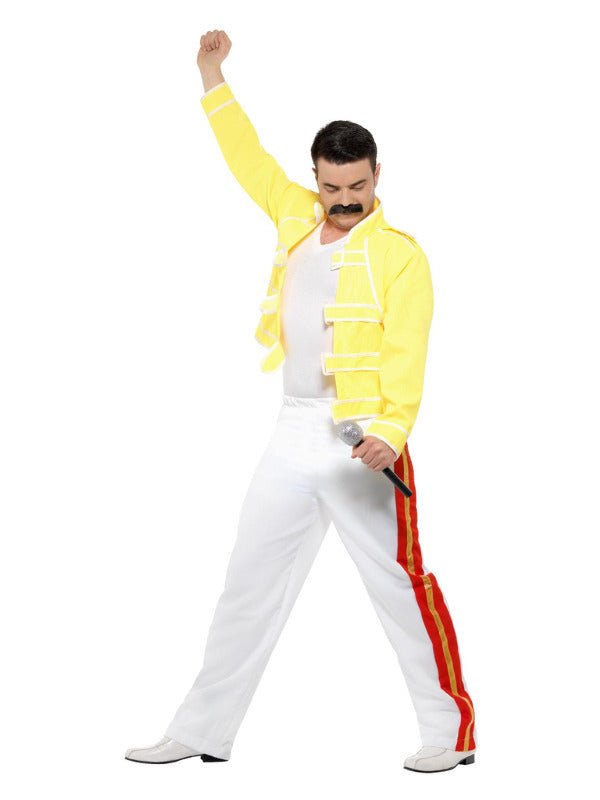 Queen Freddie Mercury Costume, Yellow - Adult Weekender