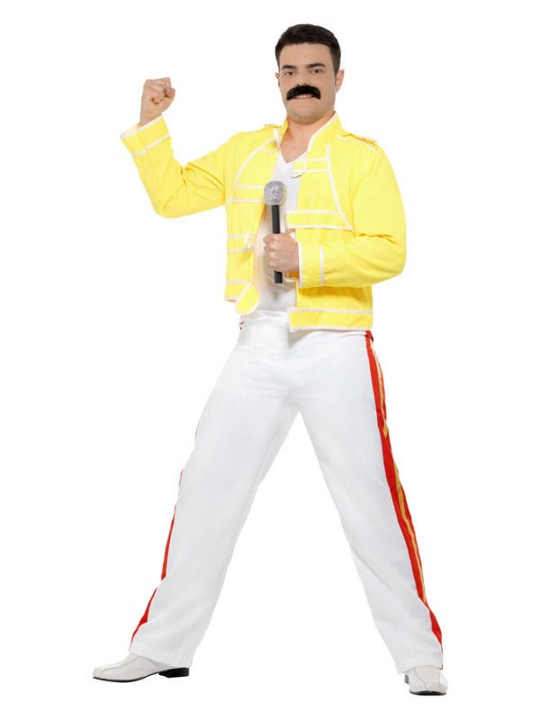 Queen Freddie Mercury Costume, Yellow - Adult Weekender