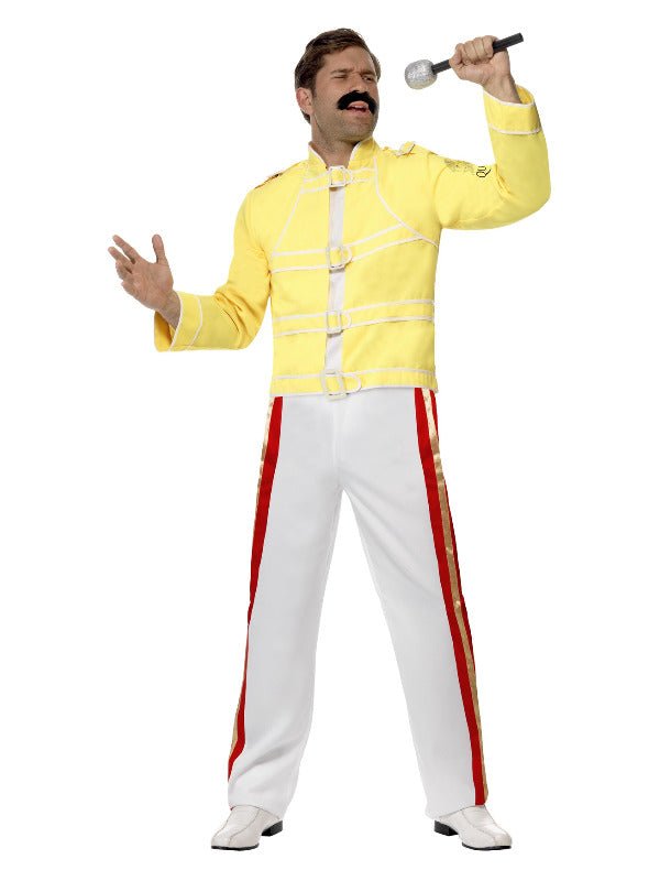 Queen Freddie Mercury Costume, Yellow - Adult Weekender