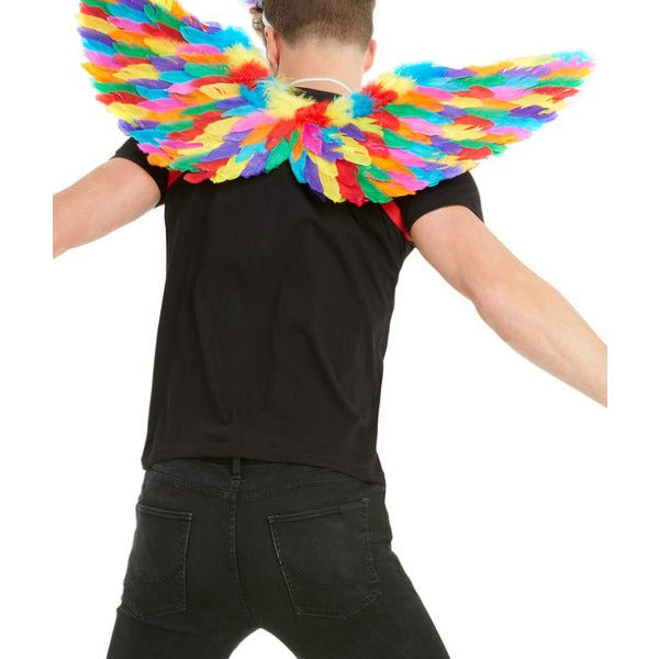 Rainbow Feather Wings, Multi - Coloured - Adult Weekender