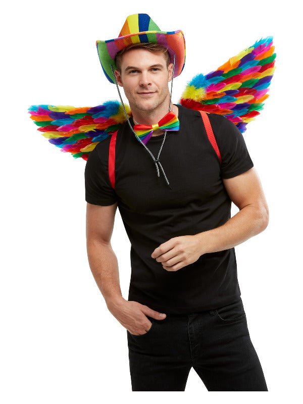 Rainbow Feather Wings, Multi - Coloured - Adult Weekender