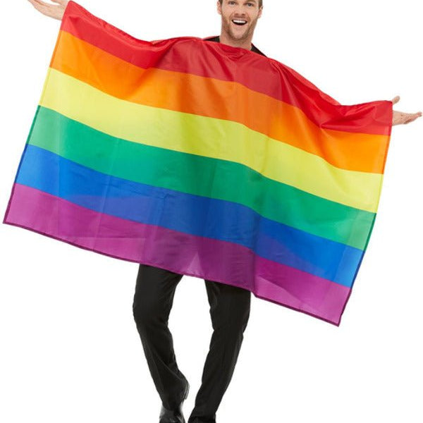 Rainbow Flag Costume, Multi - Coloured - Adult Weekender