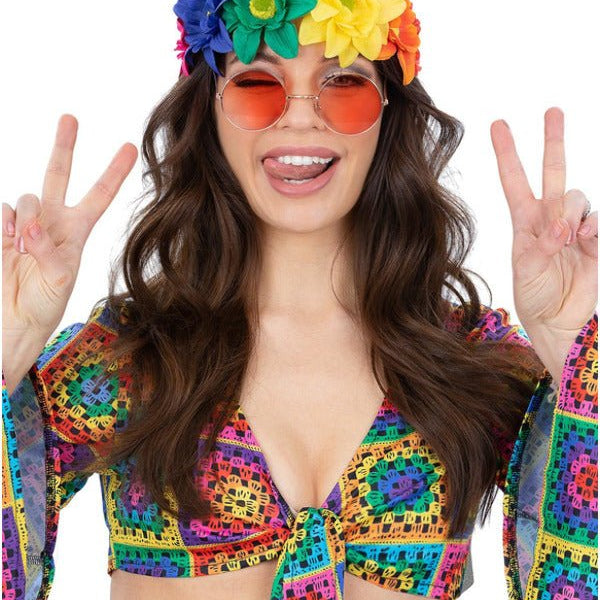 Rainbow Hippie Flower Crown - Adult Weekender