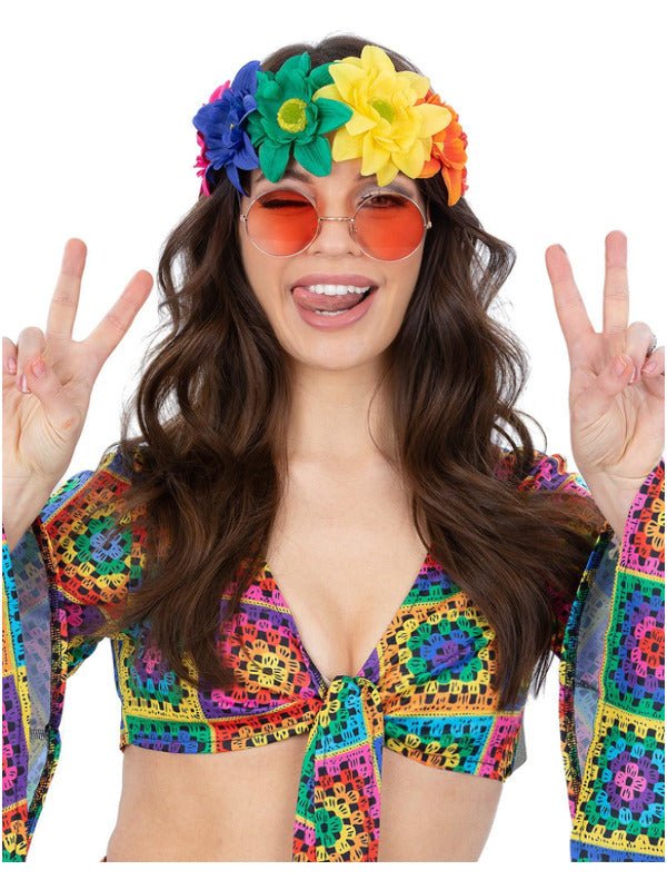 Rainbow Hippie Flower Crown - Adult Weekender