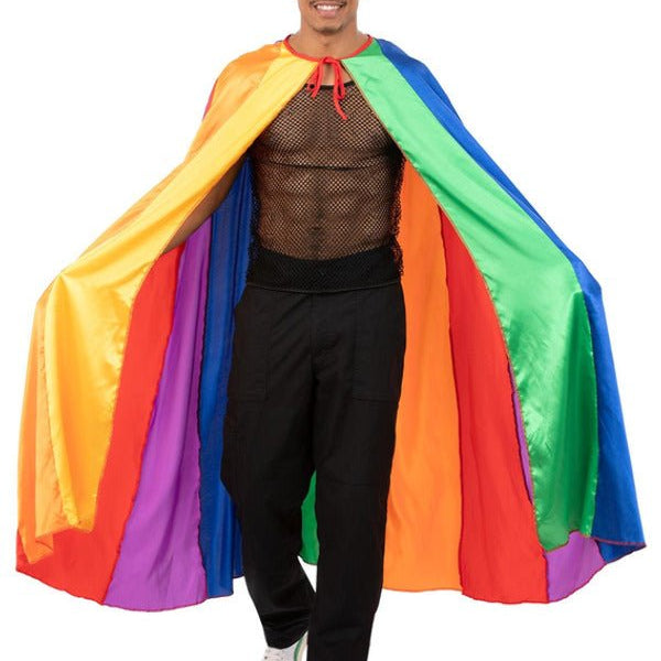 Rainbow Satin Cape - Adult Weekender